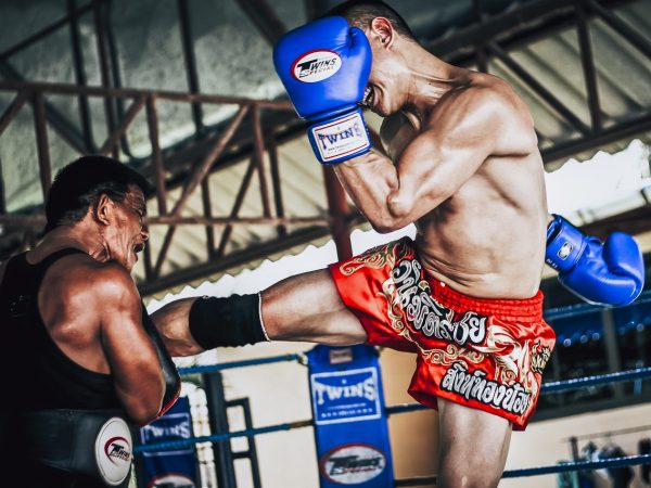 Protège-tibias au Muay Thai