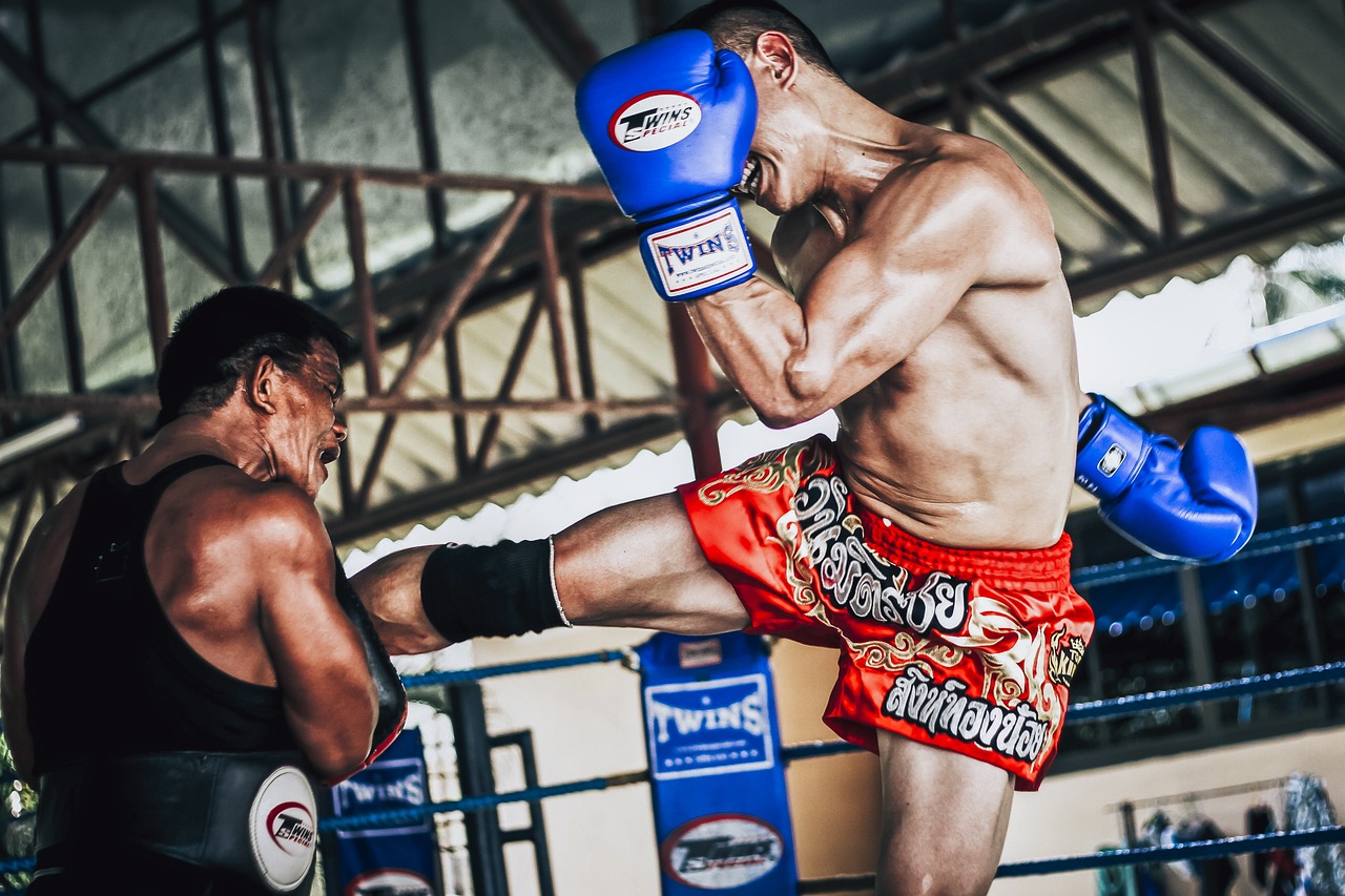 Protège-tibias au Muay Thai